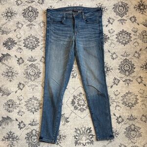American Eagle Outfitters Women's Dark Blue Skinny Jeans